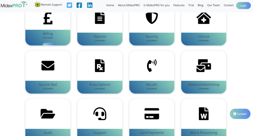 MidexPRO Practise Management Software Screenshot